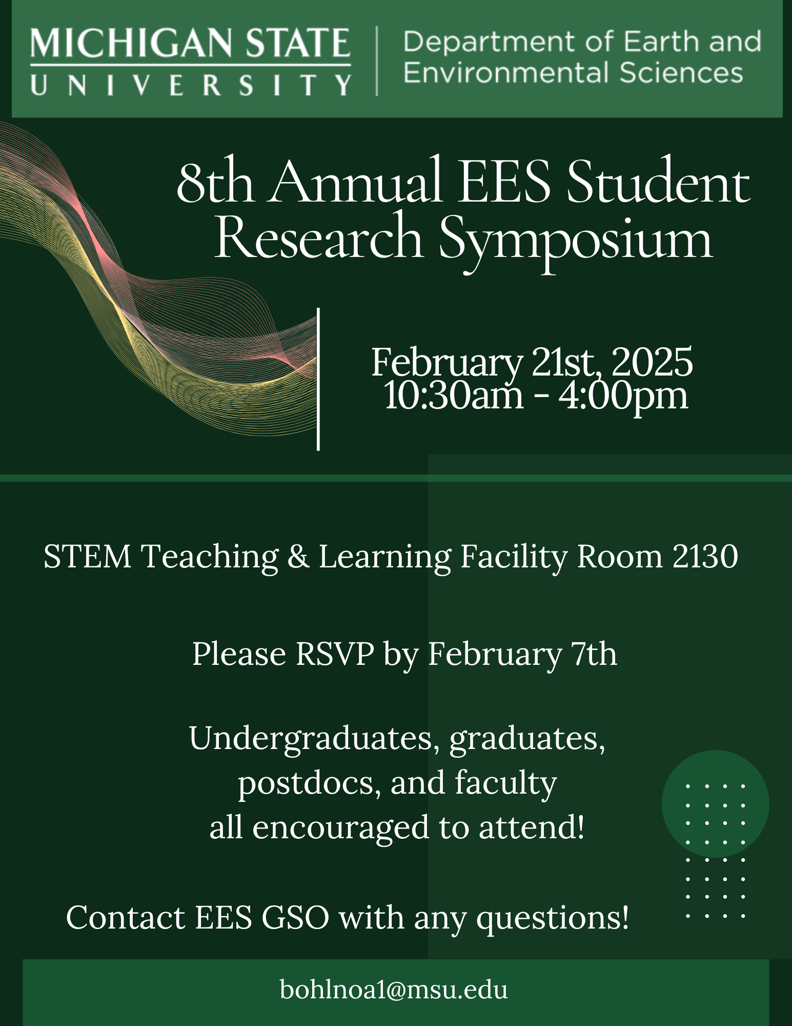 Poster for the 8th annual student research symposium