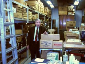 Prof. Aureal Cross with a portion of his research collection