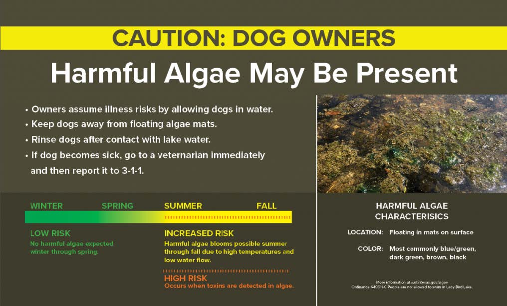 Warning signs posted around the Highland Lakes resevoirs