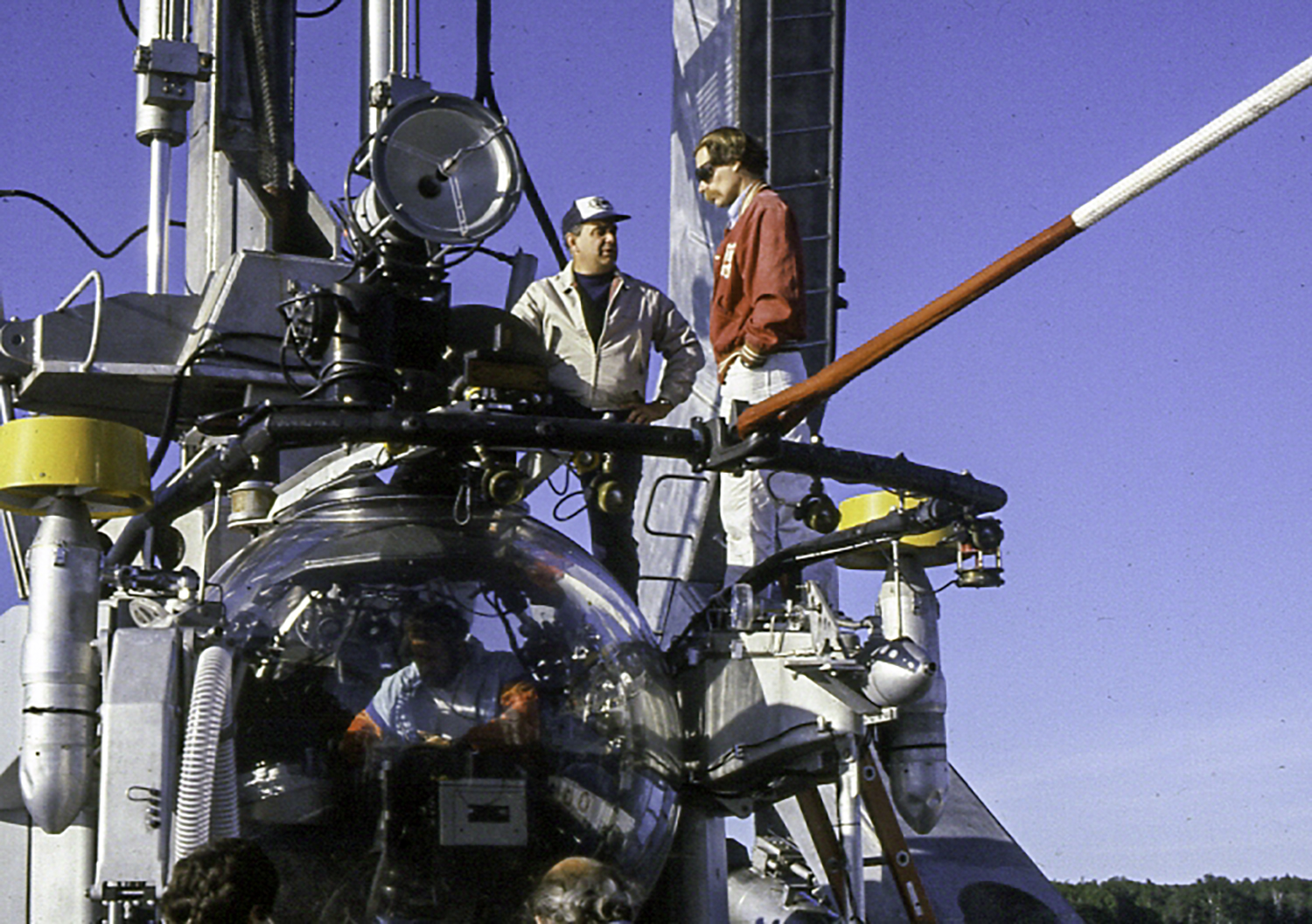 Dave Long entering the Johnson Sea Link Submersible